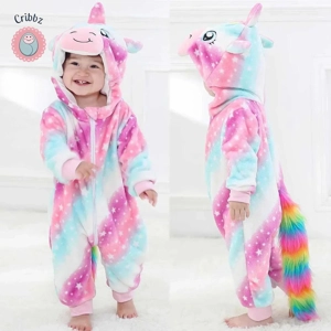 Cozy Unicorn Hooded Baby Pajamas