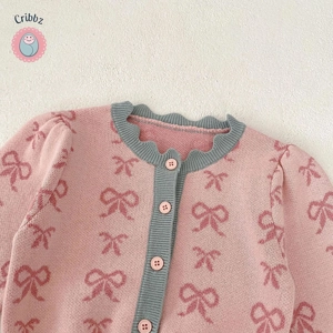 Autumn Knitted Bodysuit for Baby Girls