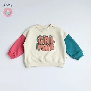 Baby Girl Letter Print Hoodie Sweatshirt