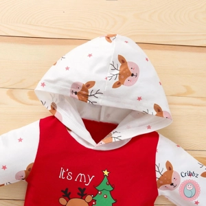 Christmas Newborn Baby Romper with Hoodie