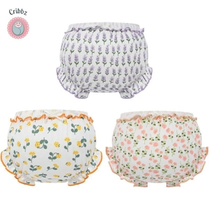 Cotton Baby Girl Bow Underpants Set