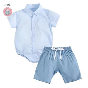 Cotton Baby Boys Summer Clothing Set