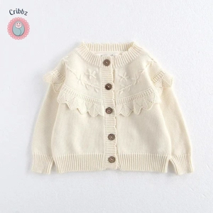 Autumn Knitted Cardigan for Baby Girls