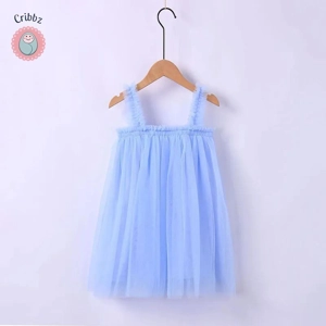 Girls Rainbow Mesh Camisole Dress