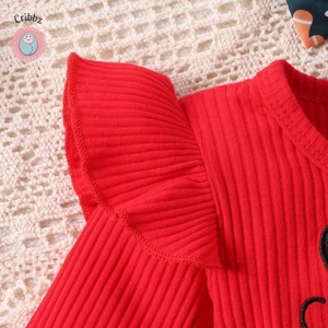 Infant Christmas Snowflake Dress with Headwear