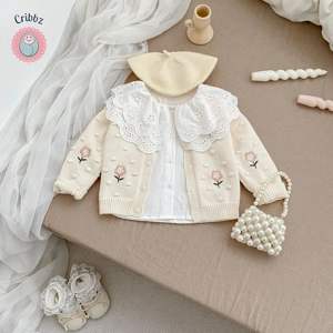 Sweet Lace Collar Blouse for Baby Girls