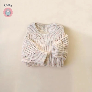 Cozy Cotton Knitted Baby Sweater Set
