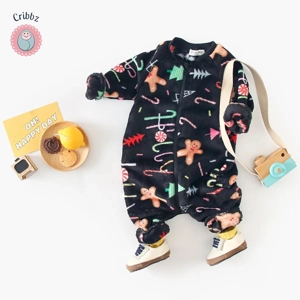 Cute Fleece Winter Baby Romper Jumpsuit