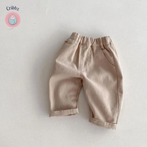 Casual Elastic Waist Kids Trousers