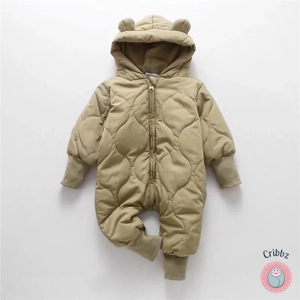 Winter Baby Fur Lined Romper Suit