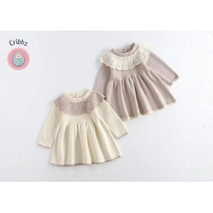 Knitted Autumn Dress for Girls 0-5Y