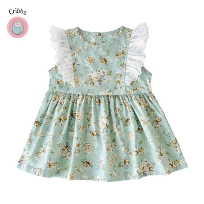 Summer Lace Flower Dress for Baby Girls title=