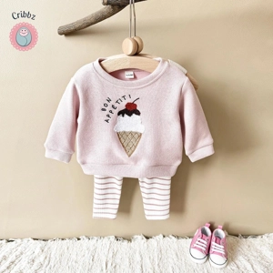 Pink Newborn Girl Autumn Outfit Set