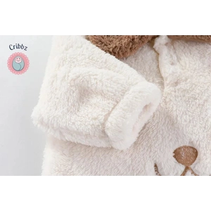 Warm Cartoon Bear Jumpsuit for Infants
