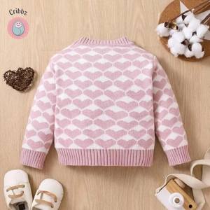 Baby Girls Long Sleeve Heart Romper