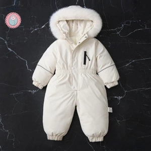 Winter Waterproof Kids Ski Suit with Fleece Lining