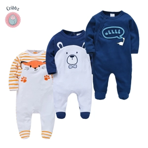 Cotton Baby Jumpsuit Pajamas Set