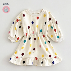 Autumn Cotton Princess Balloon Dress