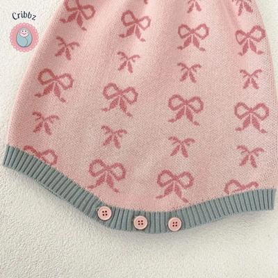 Autumn Knitted Bodysuit for Baby Girls title=