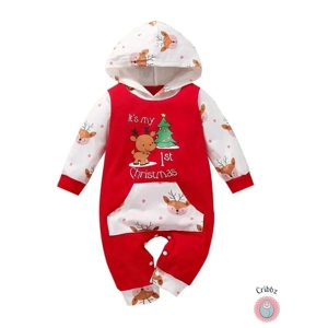Christmas Newborn Baby Romper with Hoodie