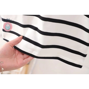 Striped Bear Long Sleeve Baby Tee