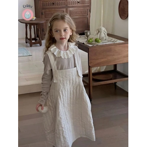 Girls Lace Ruffled Collar Blouse