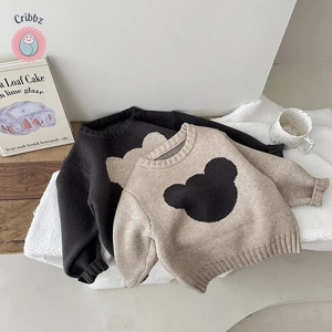 Cute Cartoon Bear Cotton Sweater for Babies