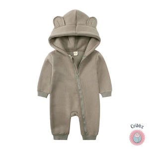 Newborn Bear Hoodie Jumpsuit Outfit
