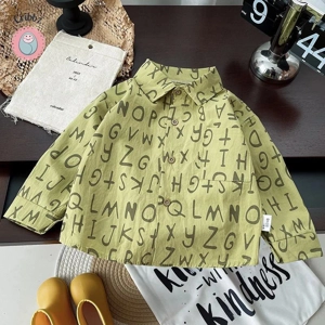 Plaid Cotton Long Sleeve Shirt for Kids