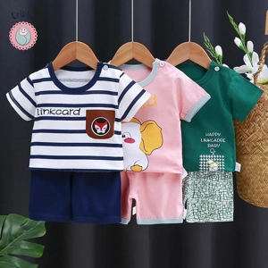 Kids Cartoon T-Shirt and Shorts Set