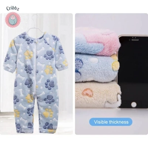 Cozy Coral Velvet Baby Pajamas Set