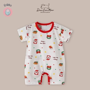 Cartoon Print Baby Boys Summer Romper