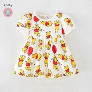 Pig Cartoon Short Sleeve Baby Dress