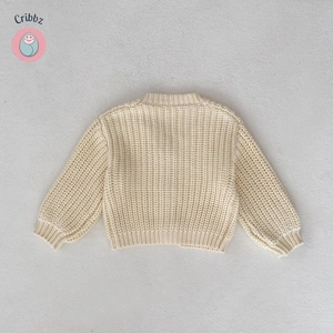 Autumn V-Neck Cardigan for Newborns