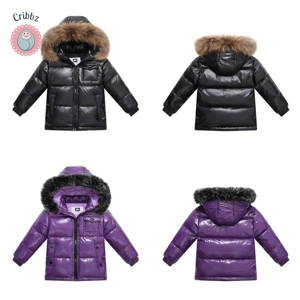 Unisex Down Jacket with Fur Parka