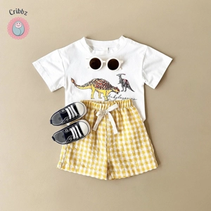 Dinosaur Print Baby T-Shirt and Shorts Set