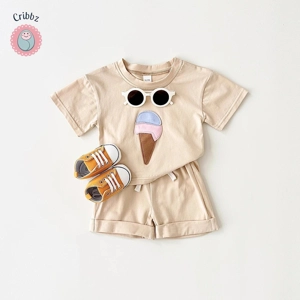 Baby Summer Clothes Set Ice Cream