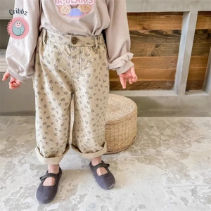 Floral Kids Trousers for Autumn Wear