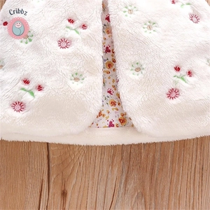 Girls Embroidered Winter Fur Vest