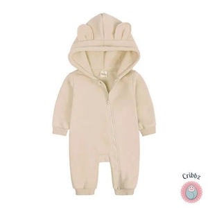 Newborn Bear Hoodie Jumpsuit Outfit