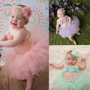 Fashion Baby Girl Flower Tutu Outfit Set