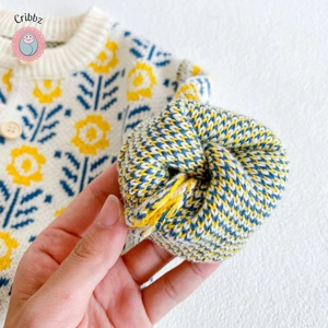 Baby Girl Knit Cardigan & Jumpsuit Set