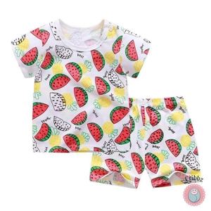 Summer Cartoon T-Shirt and Shorts Set