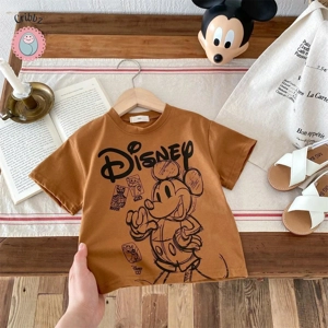 Brown Mickey Cartoon Kids T-shirt