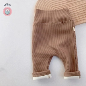 High Waist Fleece Thermal Baby Leggings
