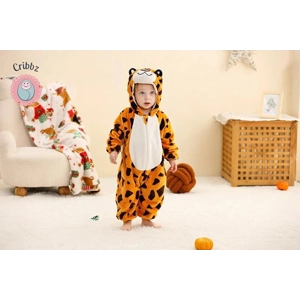 Hooded Flannel Baby Romper Jumpsuit