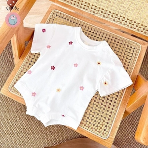 Floral Baby Romper Bodysuit for Girls