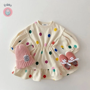 Colorful Balloon Long Sleeve Baby Dress