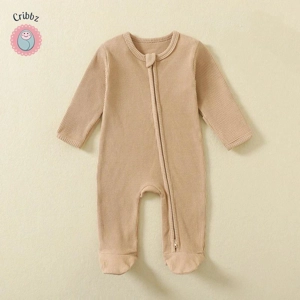 Organic Cotton Baby Zippered Romper Jumpsuit