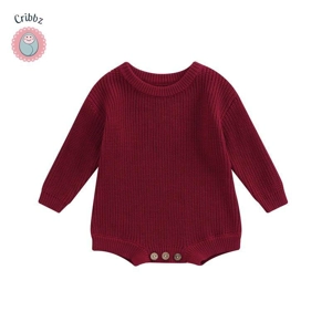 Cute Knitted Sweater Romper for Newborns
